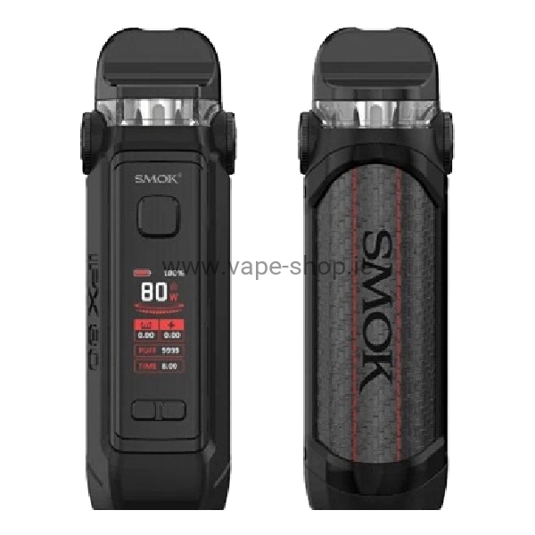 SMOK IPX 80 Vape Kit – Black Carbon Fiber Look with Rugged IP67 Protection