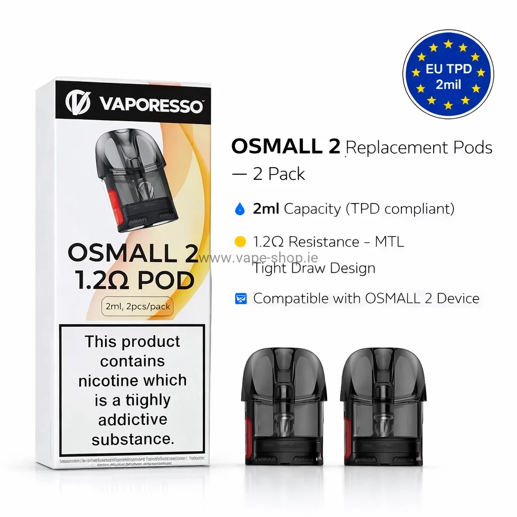 Vaporesso OSMALL 2 pods 2 pack 1.2 ohm MTL 2ml Ireland