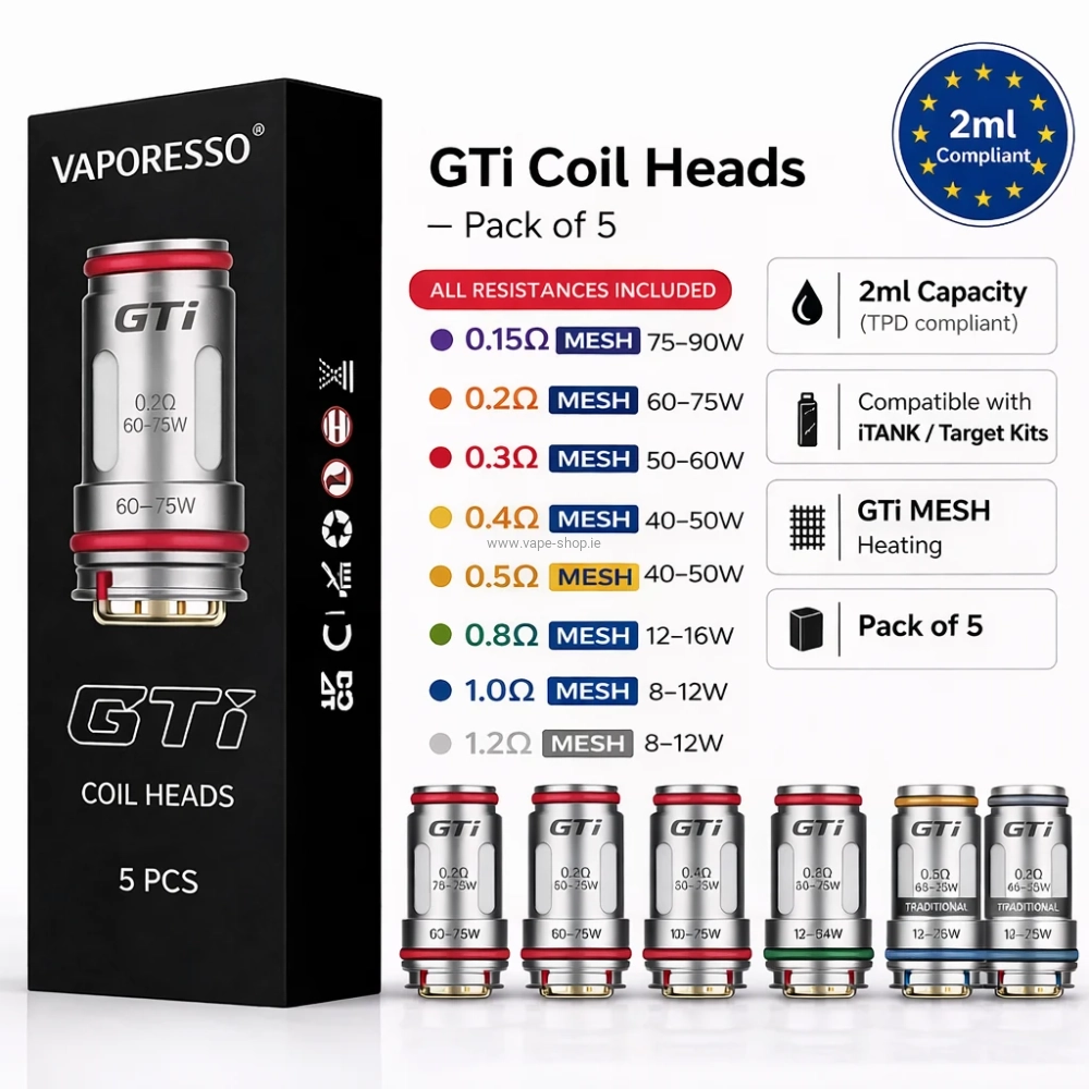 Vaporesso GTi Coil Heads 5 Pack