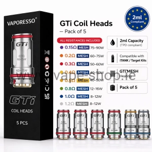 Vaporesso GTi Coil Heads 5 Pack