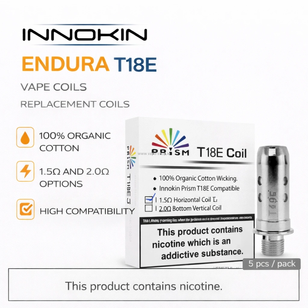 Innokin Endura T18E Vape Coils (Pack of 5)